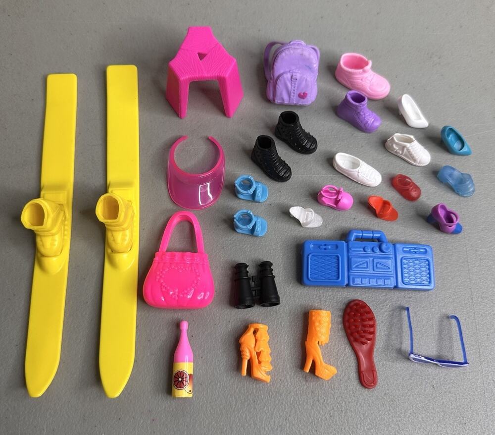 Barbie Chelsea Skipper Shoes And Accessory Lot